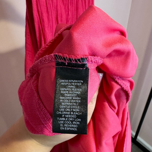 Beautiful Flowy Pink Plus Size High-Low Dress - Picture 2 of 4